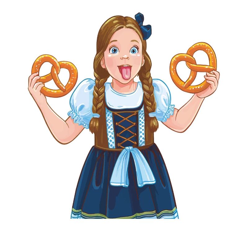 MÄDCHEN DIRNDL BREZEL