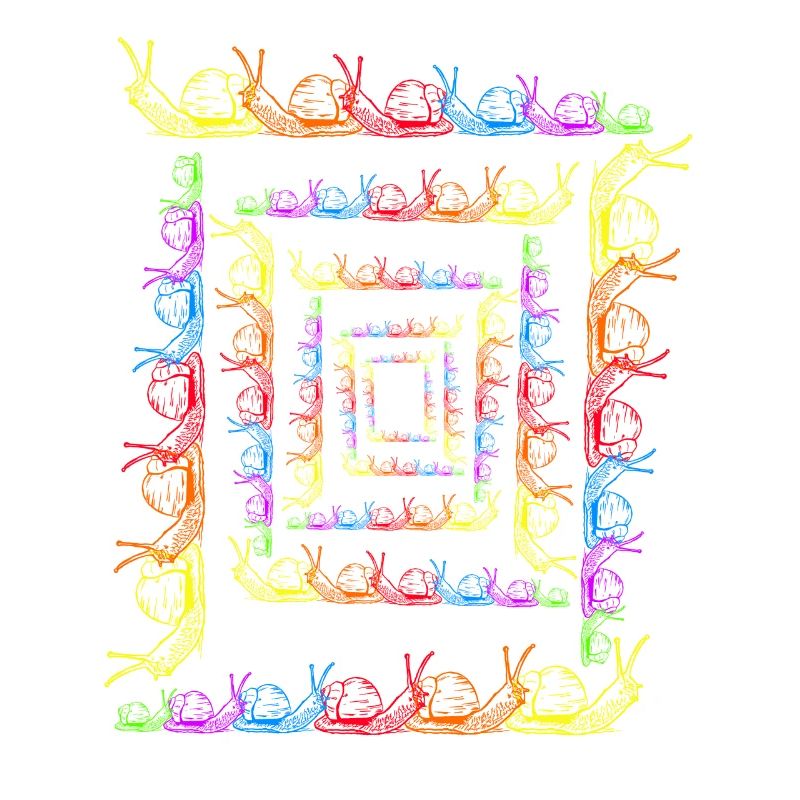 Rainbow Snails LGBT Snail Shell