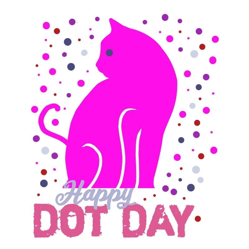 Happy Dot Day Colorful Rainbow Cat Dot Boys