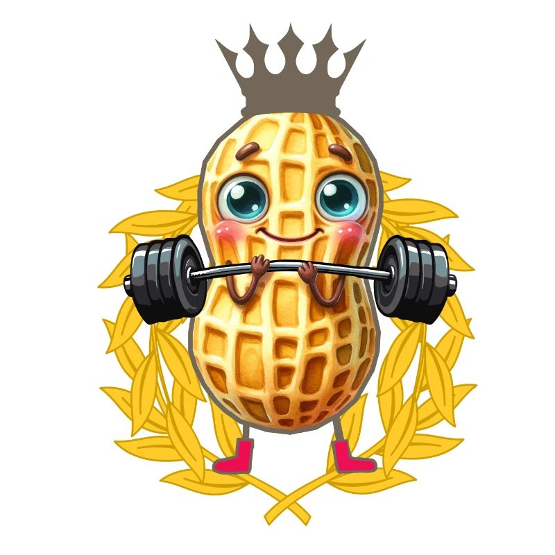 Erdnuss Gewicht hebend Lorbeerkranz Bodybuilder