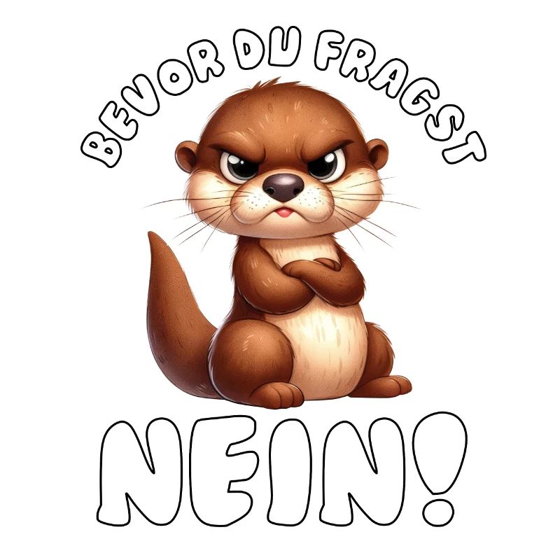 Lustiger Otter mit Spruch