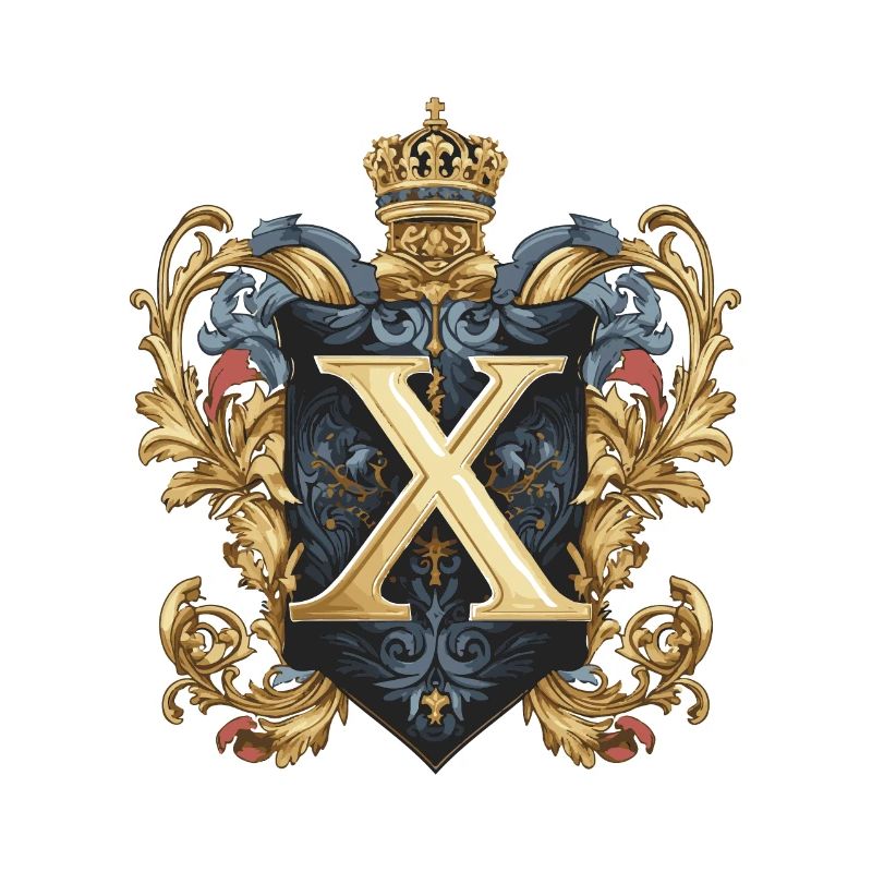 X Buchstabe Logo Krone