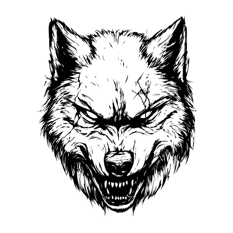 Wolf Kopf Tier