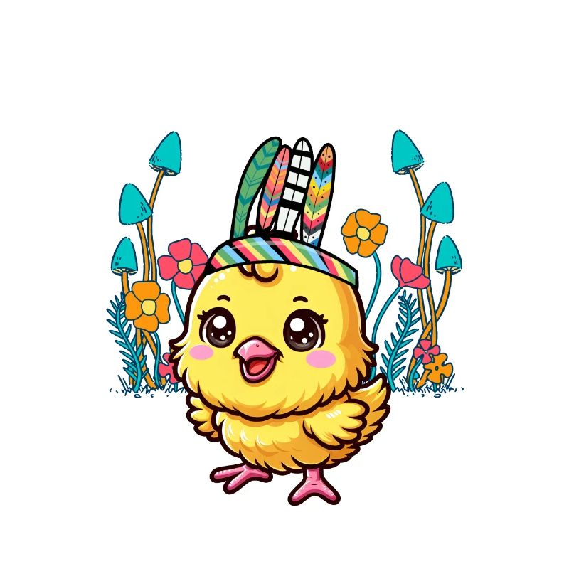 Hippie Chicken Chick Hippies Kids Child Easter