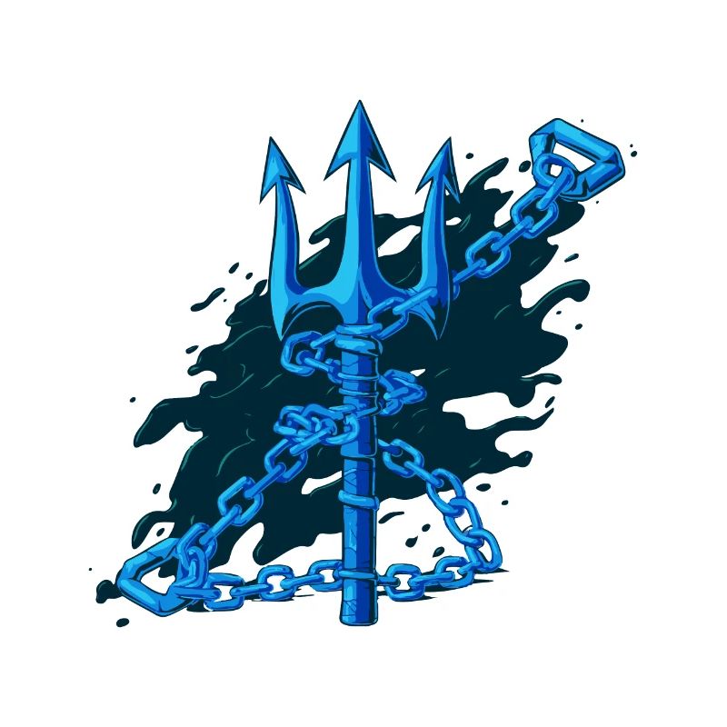CHAINS WRAPPED AROUND THE TRIDENT