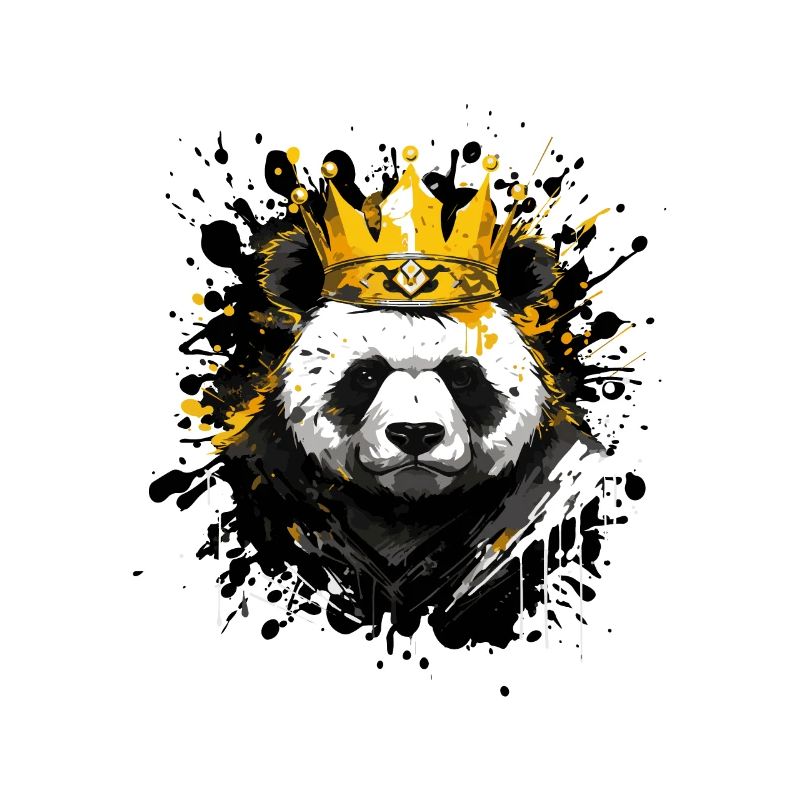 panda bär tier krone