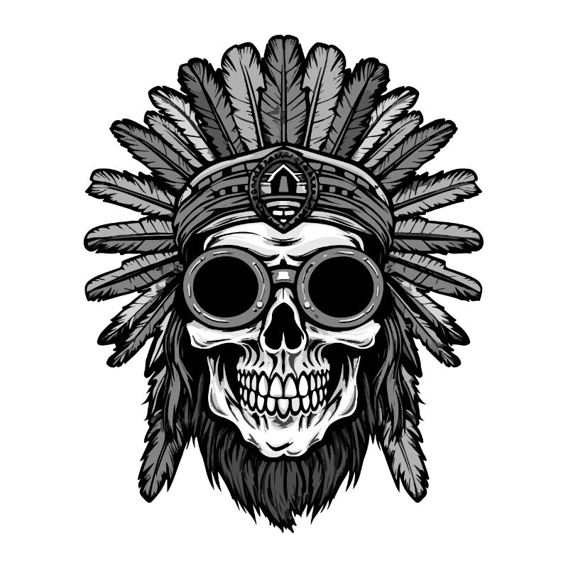 Crâne d'Apache indien