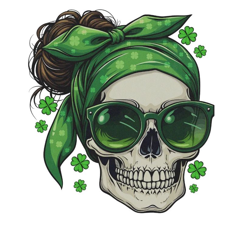 St Patrick's Day Skull