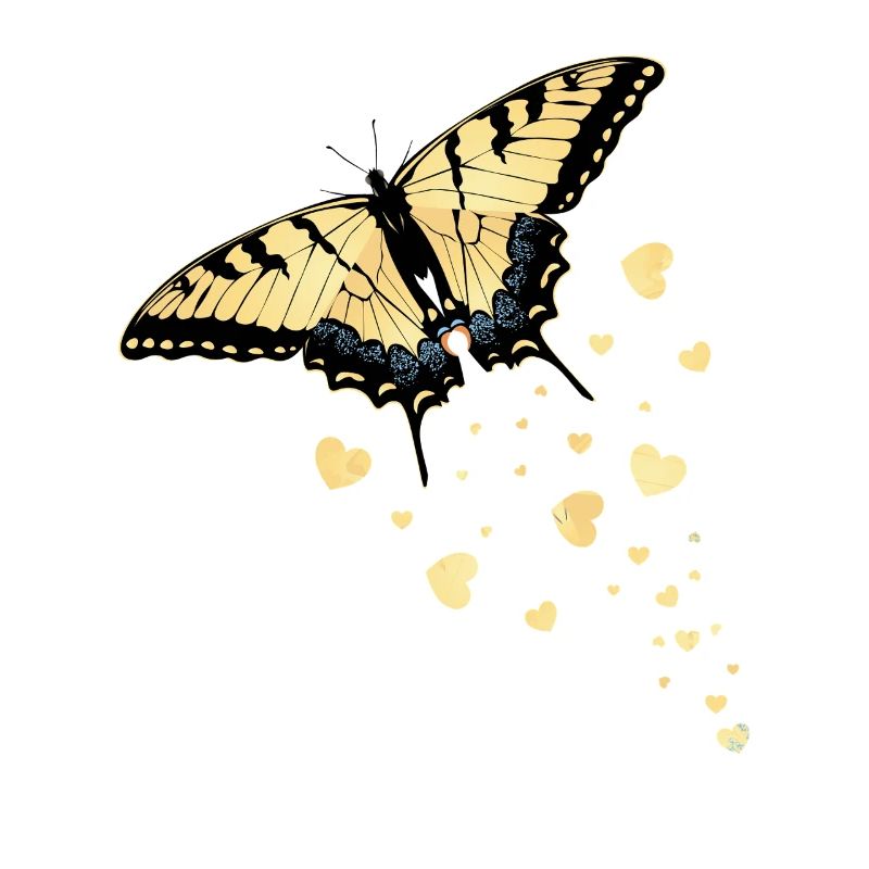 Tiger Swallowtails Sind Eine Mädchen Beste