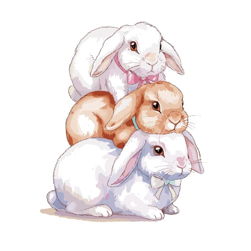 Cute Rabbit Stack for Rabbit Lovers