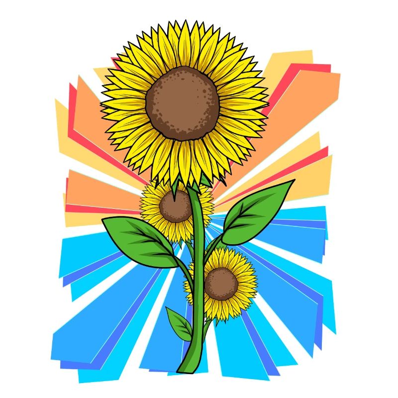 Soleil Fleur Fleurs Jardin Rétro