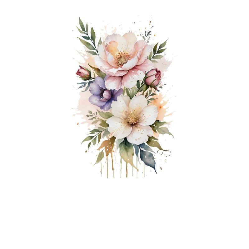 Ätherisches Aquarell Blumenstrauß