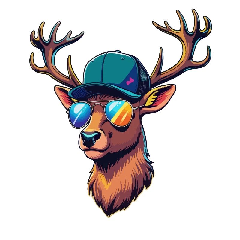 Cool Deer Deer Head Hunter Hunting Wild Forest