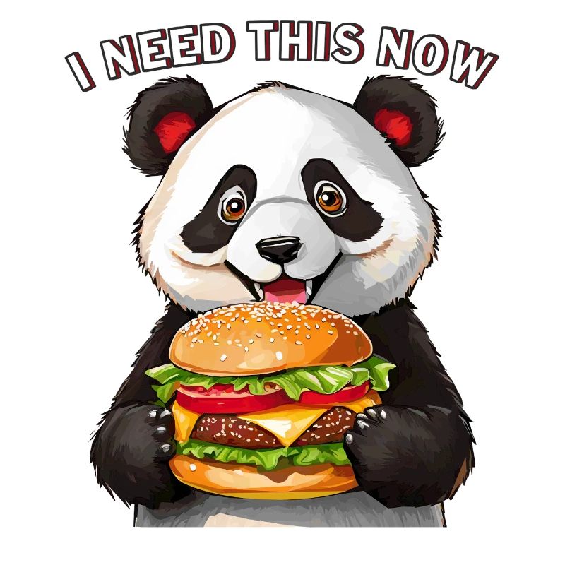 PANDA BEAR BURGER I NEED THIS NOW