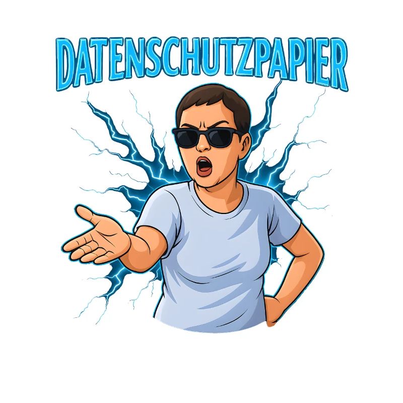 Datenschutzpapier – Satire Design