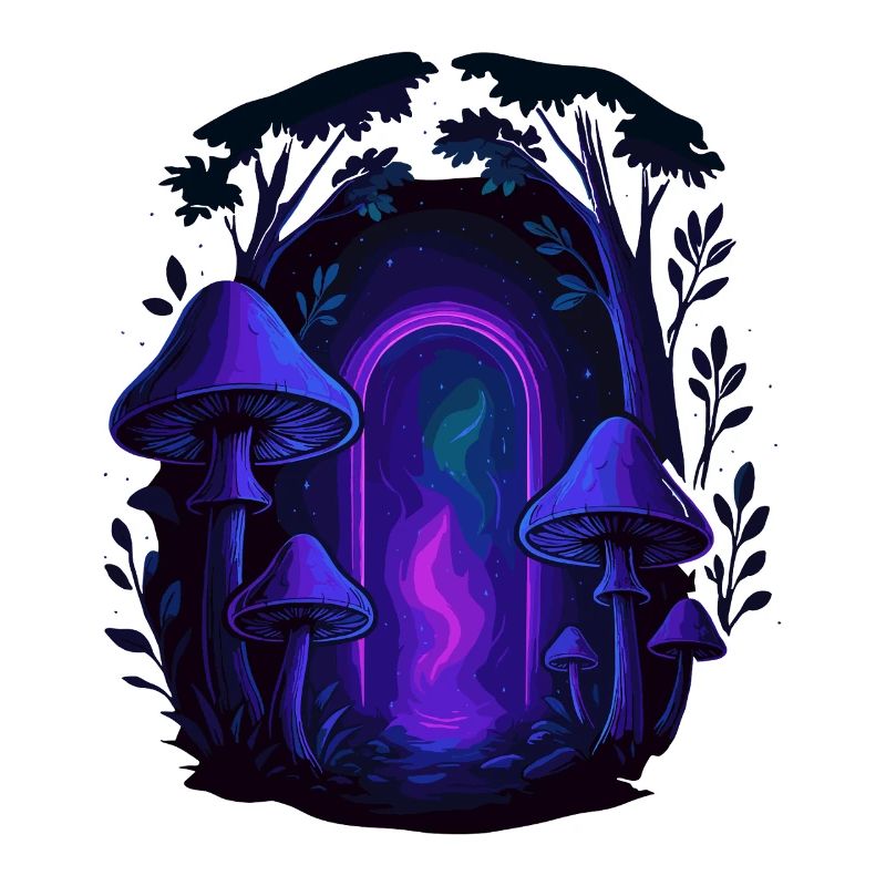 Psychedelic Mushroom Forest - Magic Portal