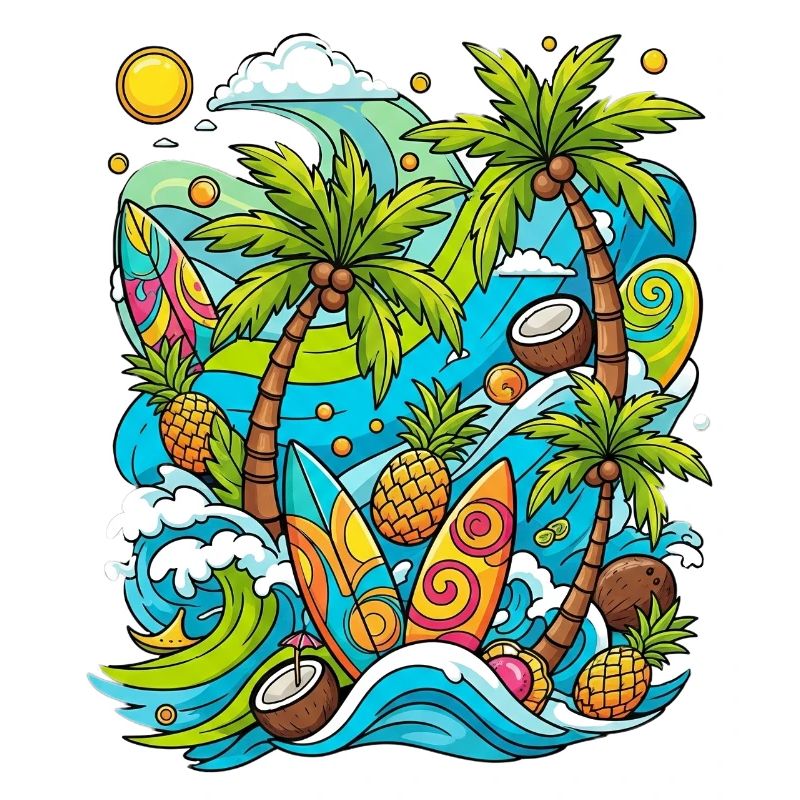 Tropical holiday pattern