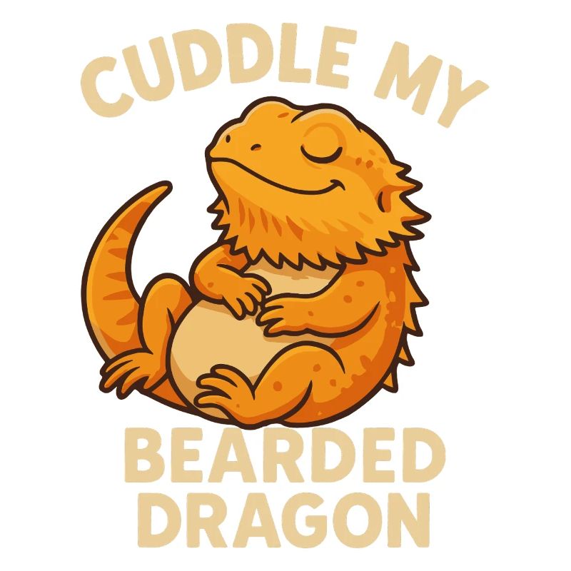 Cuddle with bearded dragon motif
