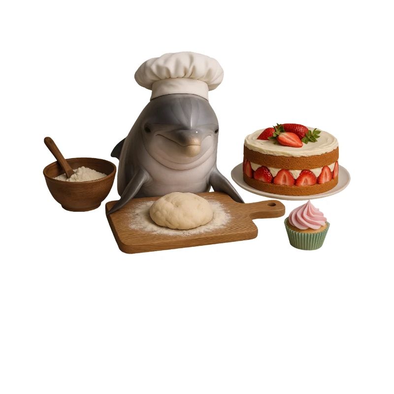 Dolphin Baking Cake Bread