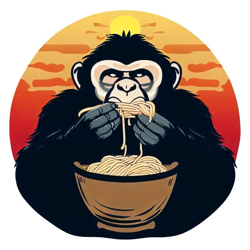 gorilla nudeln sunset
