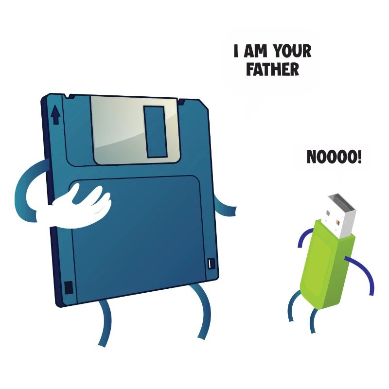 Father _ Son Floppy Disk ... Programmers & Nerd