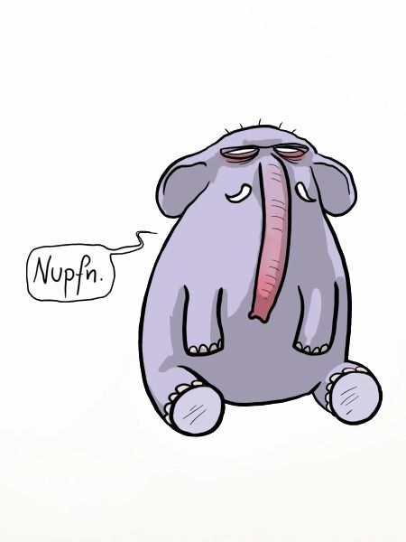Elefant Schnupfen