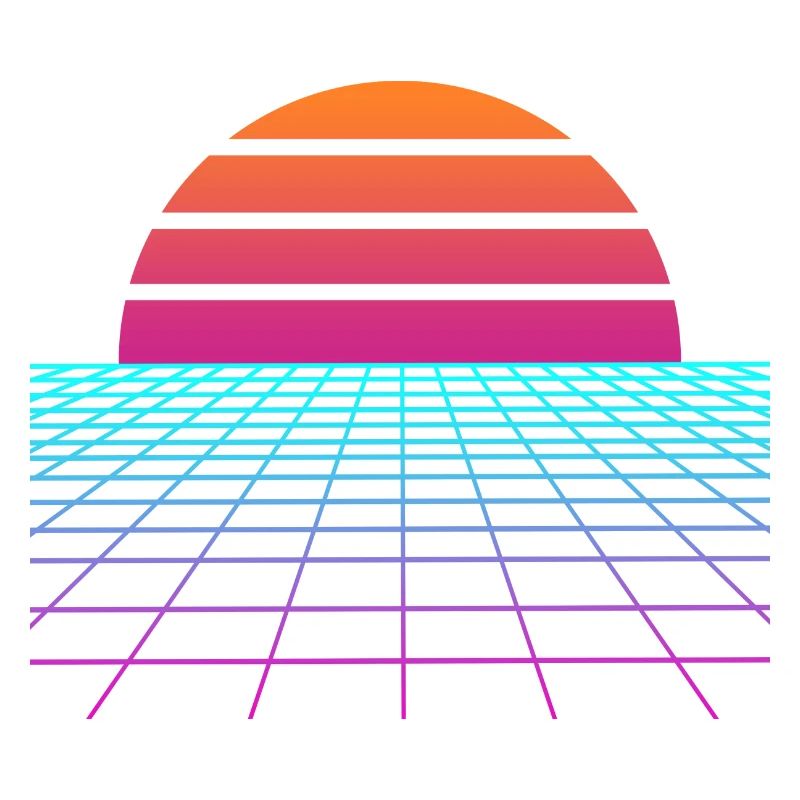 Synthwave Sunset. Maler Gift