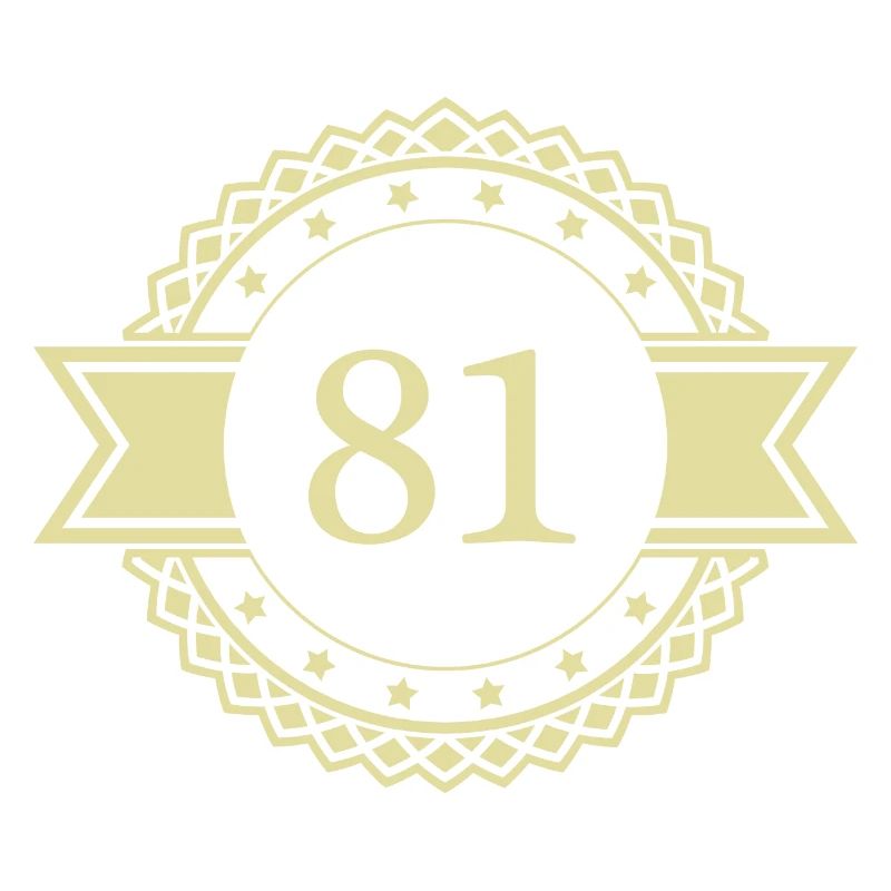 81 Zahl Emblem