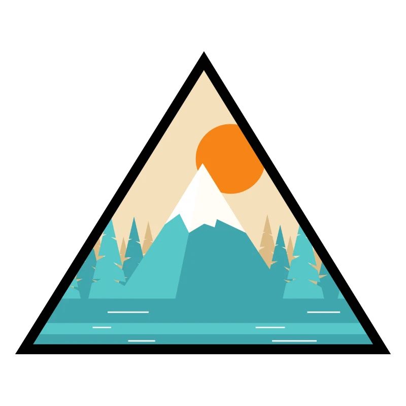 Mountains Nature Hiking Sunset triangular