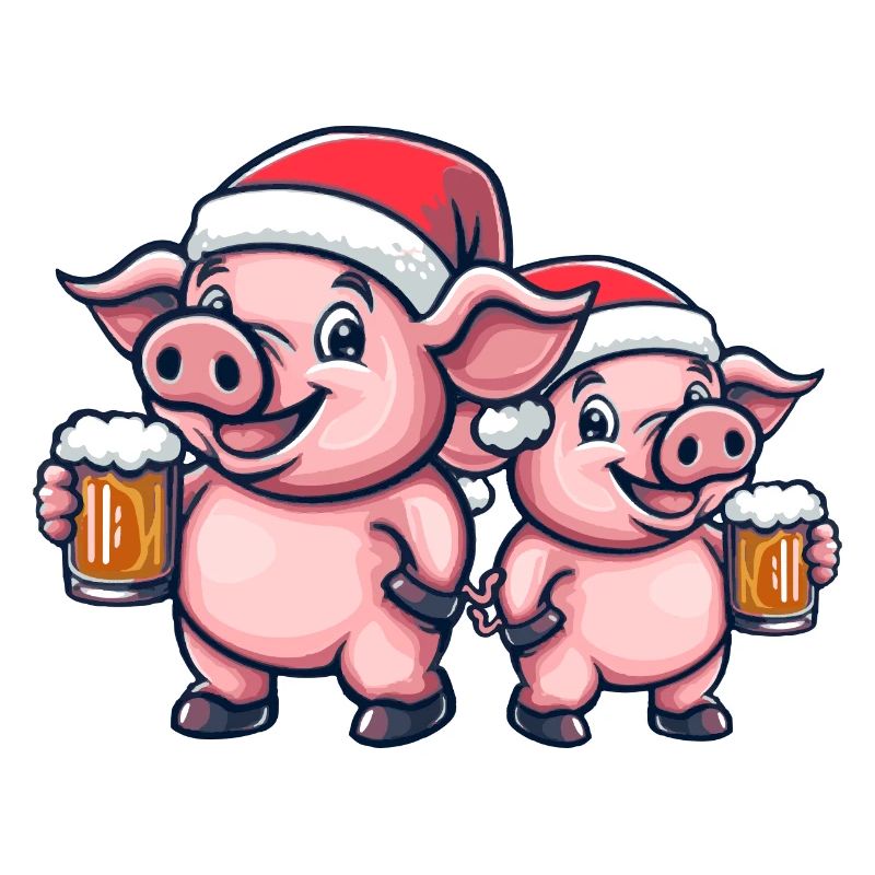 Équipage de la bière de Noël du cochon