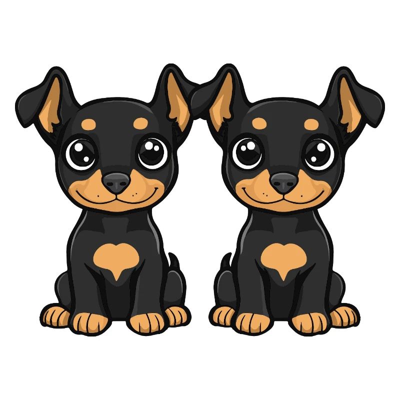 Doberman Hund Comic