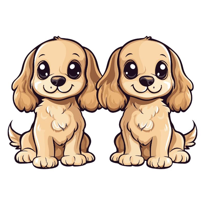 Cocker Spaniel Hund Comic