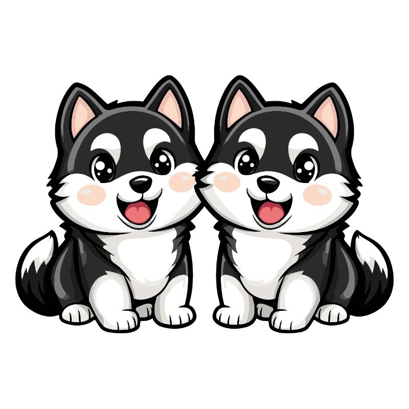 Husky Hund Comic