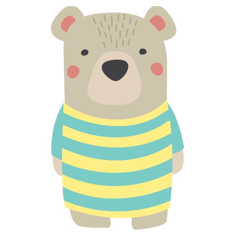 Baer mit Streifenshirt