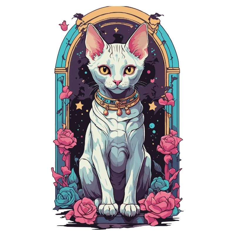 Gothic Pastel Sphynx Cat Magic Aesthetic