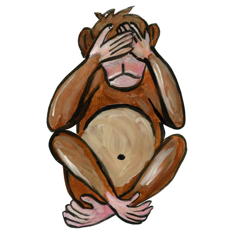 singe aveugle - blind monkey - blinder affe cieca