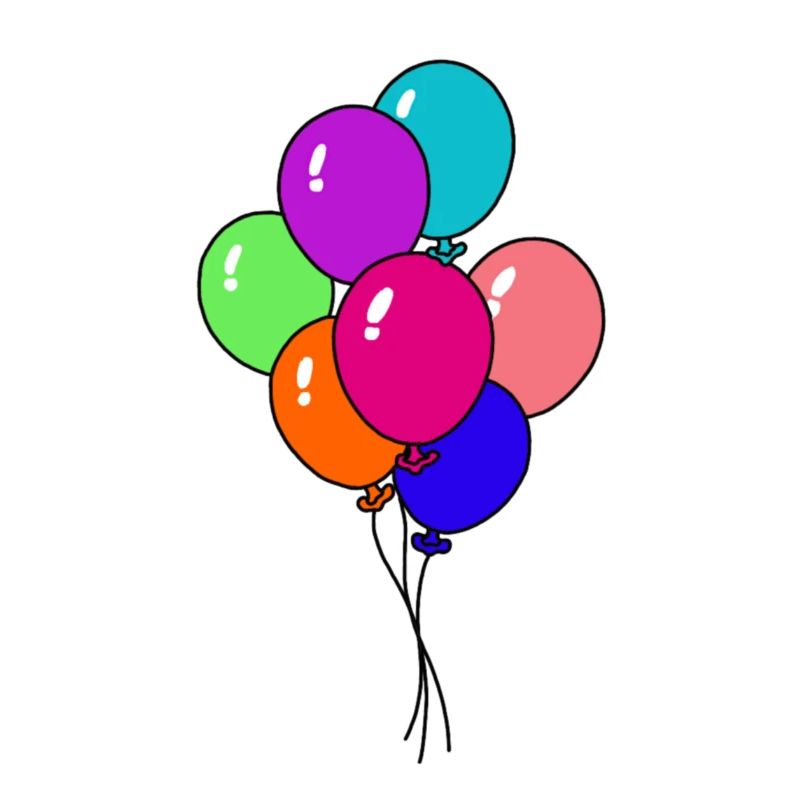 Festliche Regenbogenballons