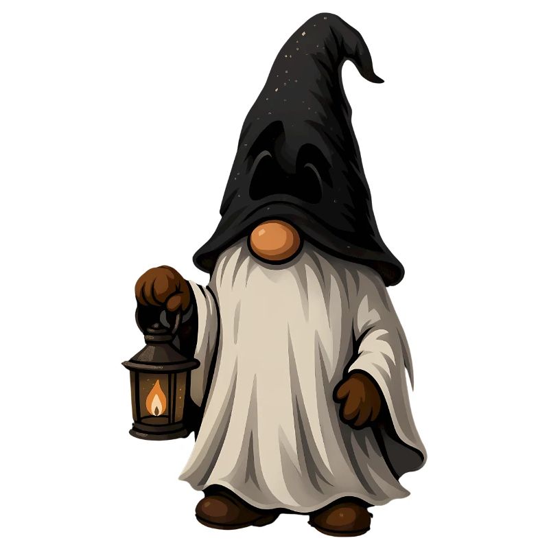 Sorcier de conte de fées avec lanterne