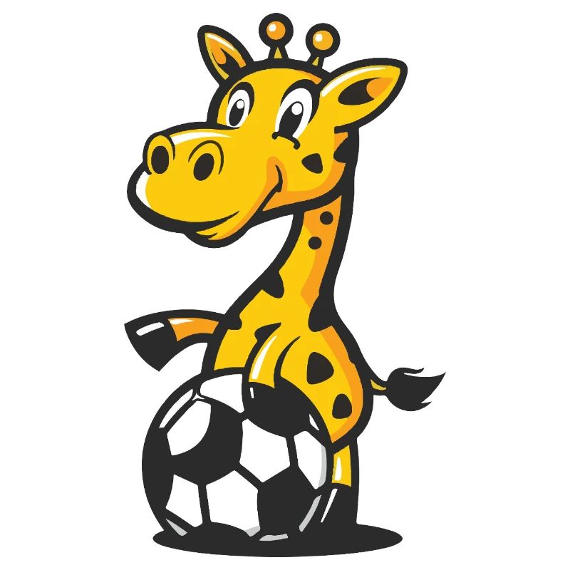 Giraffe Fußball Comic