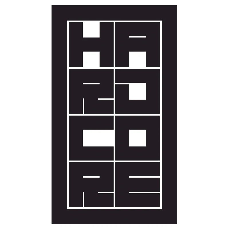 Hardcore - Grille typographique en blocs empilés
