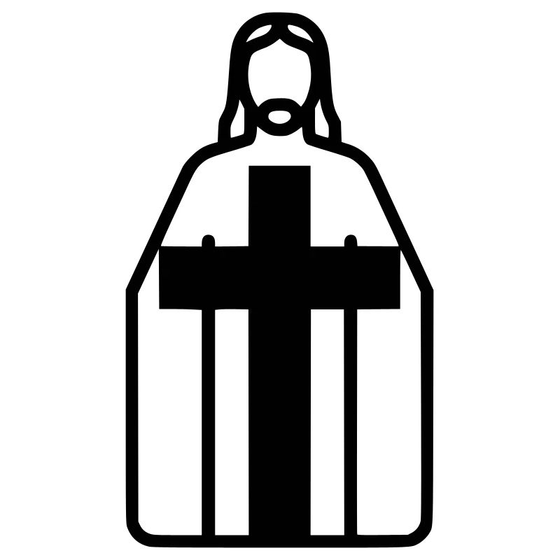 Vector de la Silhouette de la Silhouette de Jésus-Christ