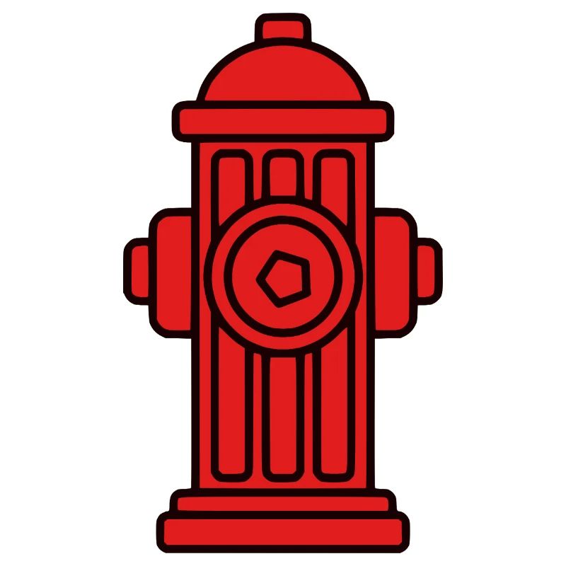 Classic Bold Red Fire Hydrant