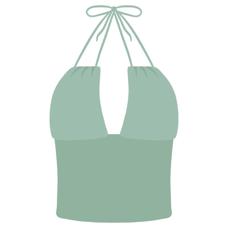 Haut bikini Mint Halter