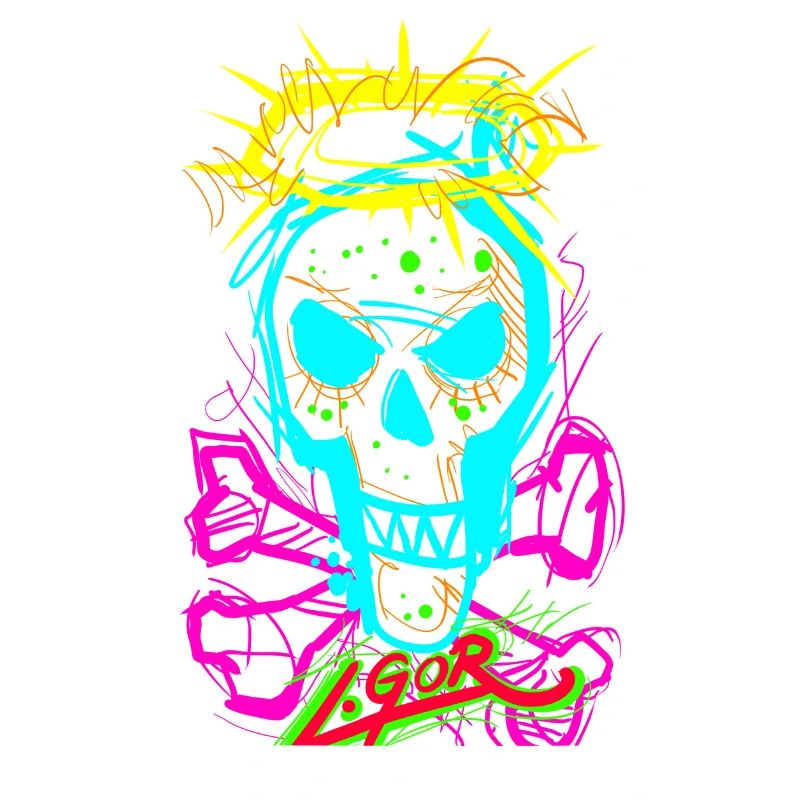 L.Gor Totenkopf Knochen