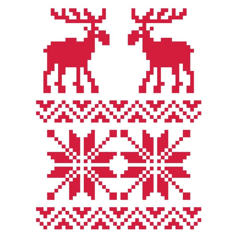 Elch-Muster-Weihnachtspullover