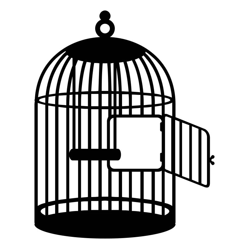 cage vide ouvert/ empty cage (1c)