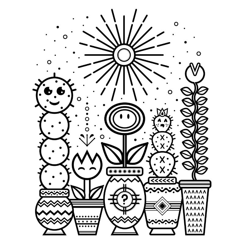 Plants & Sun (black)