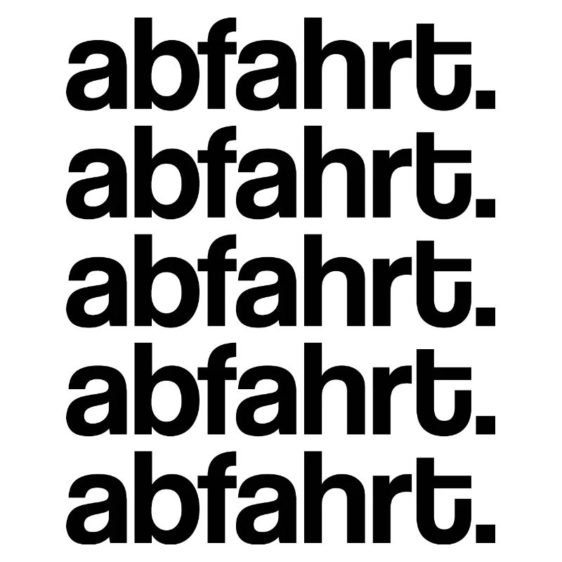 Abfahrt!