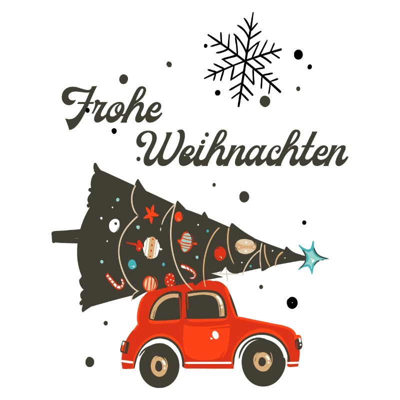 Frohe Weihnachten- Auto- Baum