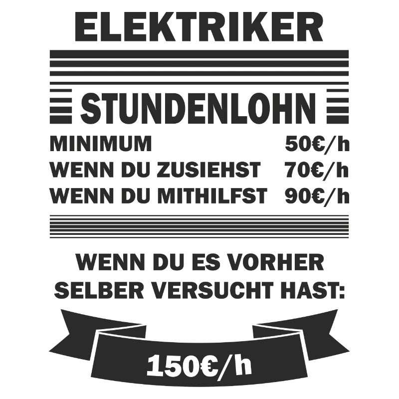 Elektriker Stundenlohn
